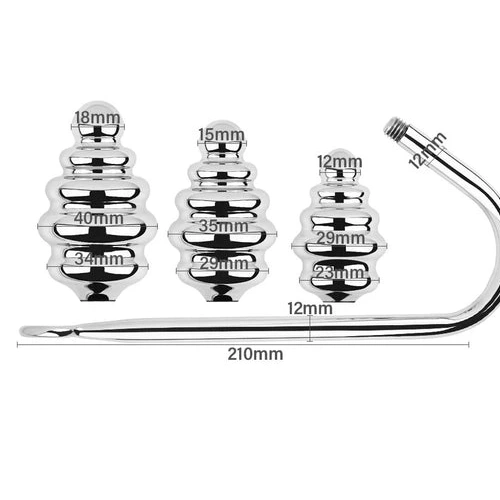 8826 Set Screw-in Hook Anal Ribbed GreatBenefit 0804